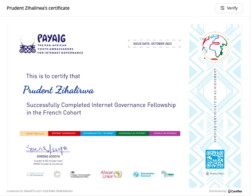 PrudZihalirwa's tweet image. successfully completed #netgov #payaig