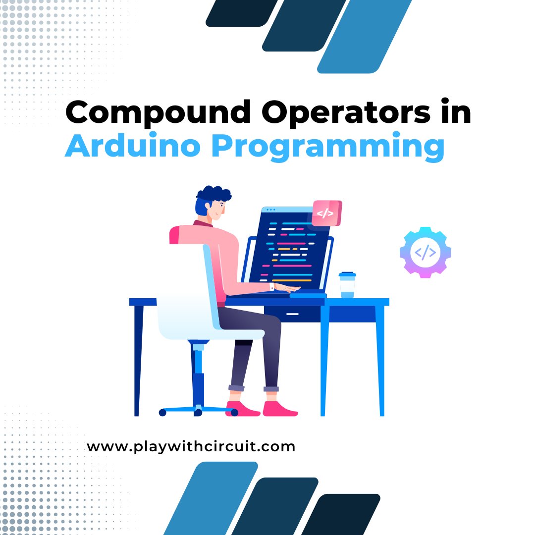 playwithcircuit's tweet image. In Arduino programming, compound operators are a convenient way to perform arithmetic or bitwise operations while assigning a new value to a variable in a concise manner. 

Checkout this article to learn more👇
playwithcircuit.com/compound-opera…

#arduino #arduinoproject #arduinocoding