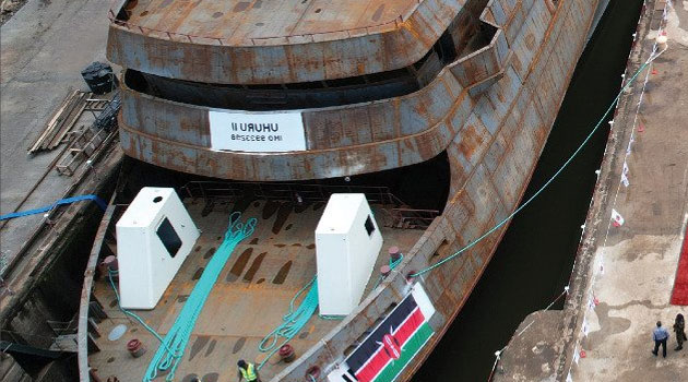 AfricaFactsZone's tweet photo. Kenya's first locally built ship, the $16.1 million MV Uhuru II has been launched.
The 100-meter vessel has a capacity of 2 million liters of crude oil per trip and 1,800 tons. https://t.co/MQzJQso0k8