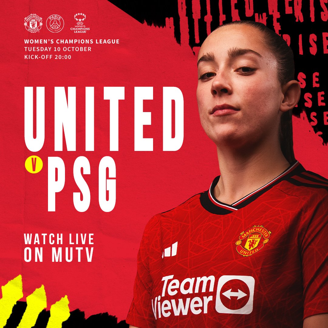 ManUtdWomen's tweet photo. ⭐️ M A T C H D A Y ⭐️

Our first-ever #UWCL tie — let's get it ✊🔴

#MUWomen