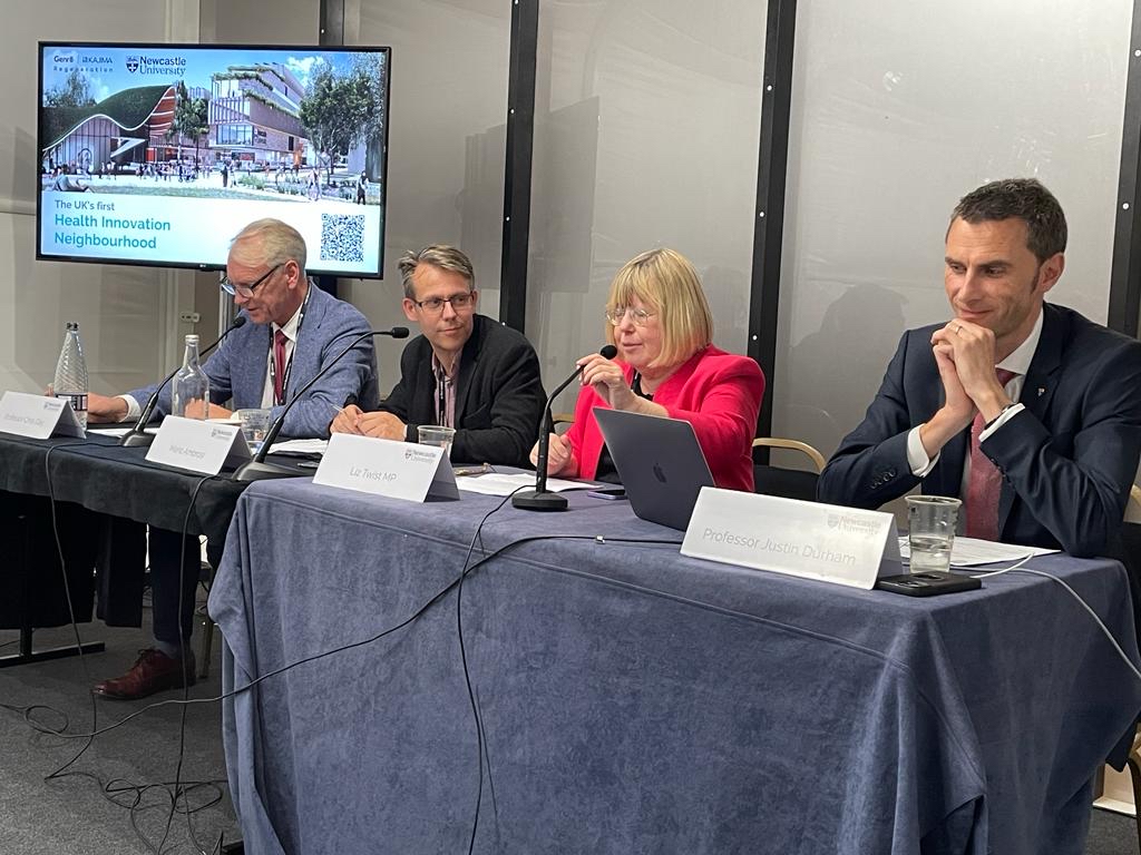 As part of @The_NHSA's programme at #Lab23, @UniofNewcastle's @prof_chrisday hosts a panel discussion with @JDurhamUK, @LizTwistMP & @marioambrosito ask what policy approaches a future government needs to adopt to meet the challenge of sustainable health and care.
