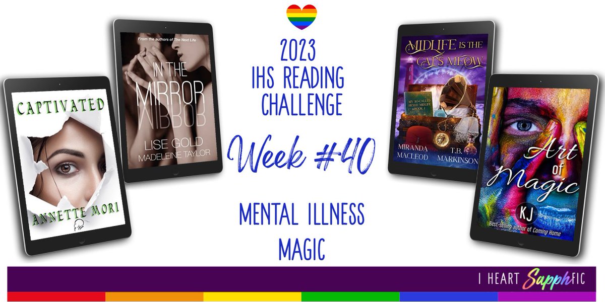 It’s Mental Illness Week on I Heart SapphFic

Check out IHS for Sapphic book recs &amp; 4 are on sale including authors:

@AddisonClarke_ @max_ellendale @Idellabreen

Deets here: bit.ly/3tpjMMR

#SapphicBooks