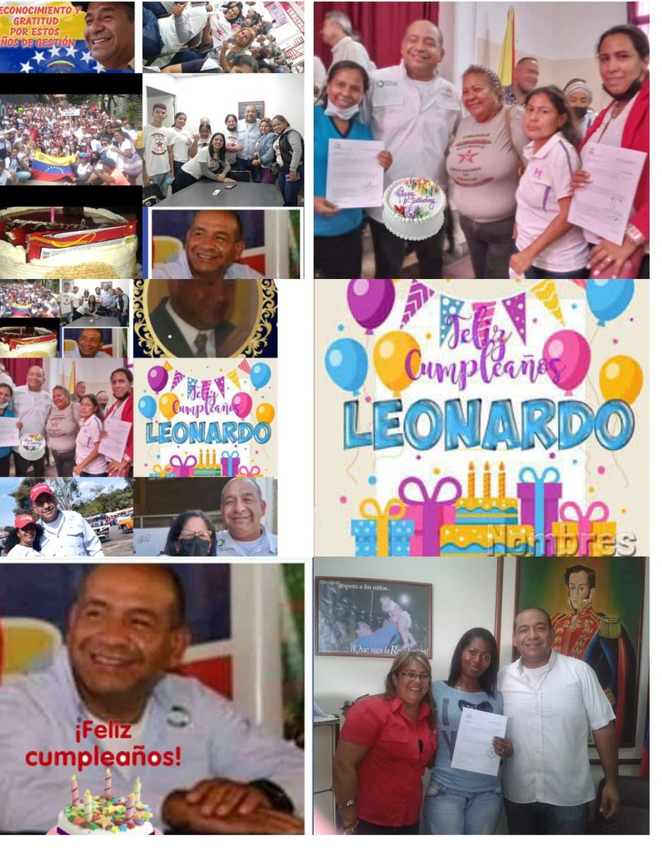 #FelizCumpleñosLeonardo @99Punto5 @_LaAvanzadora @1120sharon1 @_NancyOrtuno_ @AdrianaMaestr16 @alfredocaldera @AraguaEducMarin @barbafide @BarbyTwitera70 @Bustamanteroxa @CMcy2020 @CeinbArgeliaLay @ConElMazoDando @NicolasMaduro @de_educadores  @Telearagua