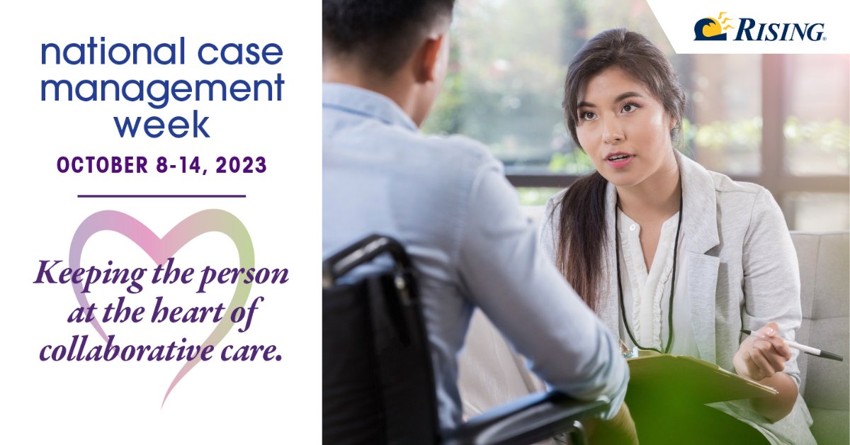 RisingMS's tweet image. With their clinical acumen, advocacy-based approach to care delivery &amp;amp; commitment to whole person health, Rising’s #casemanagers play a key role in helping injured workers achieve optimal outcomes. We celebrate their contributions and those of CMs nationwide. #CMWeek2023