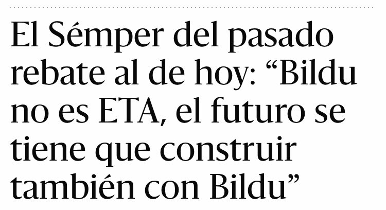Al Semper no hay que hacerle caso sobre lo que ha dicho sobre “los socios de Sánchez y su cercanía con el entorno de Hamás”. 

La dignidad y los principios de este personaje tienen un precio, por si os lo preguntáis, y la hemeroteca os remito. 🤷🏻‍♀️
👇🏼