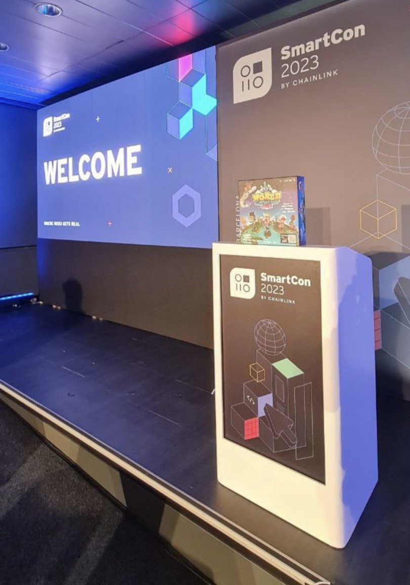 WorldChallengeG's tweet photo. Last week, we had some incredible days at the #SmartCon event hosted by @Chainlink in Barcelona.
World Challenge has compiled some of the memorable experiences we encountered ๐งต ๐ https://t.co/Ls67n6Ur8N