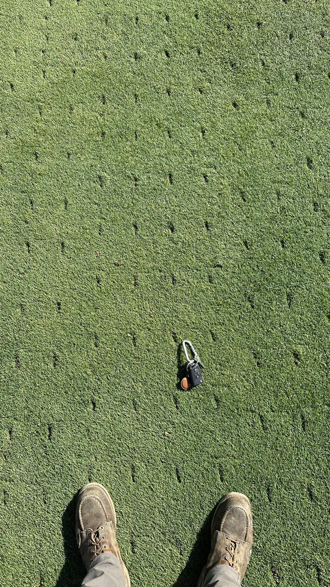 Last 2 weeks in review:
- Fairways aerified: 18
- Collars and approaches punched: 18
- Irr. Heads Ruined: 1
- Days of course closure: 0.5
- Golfers asking to do their lawn next: 400+