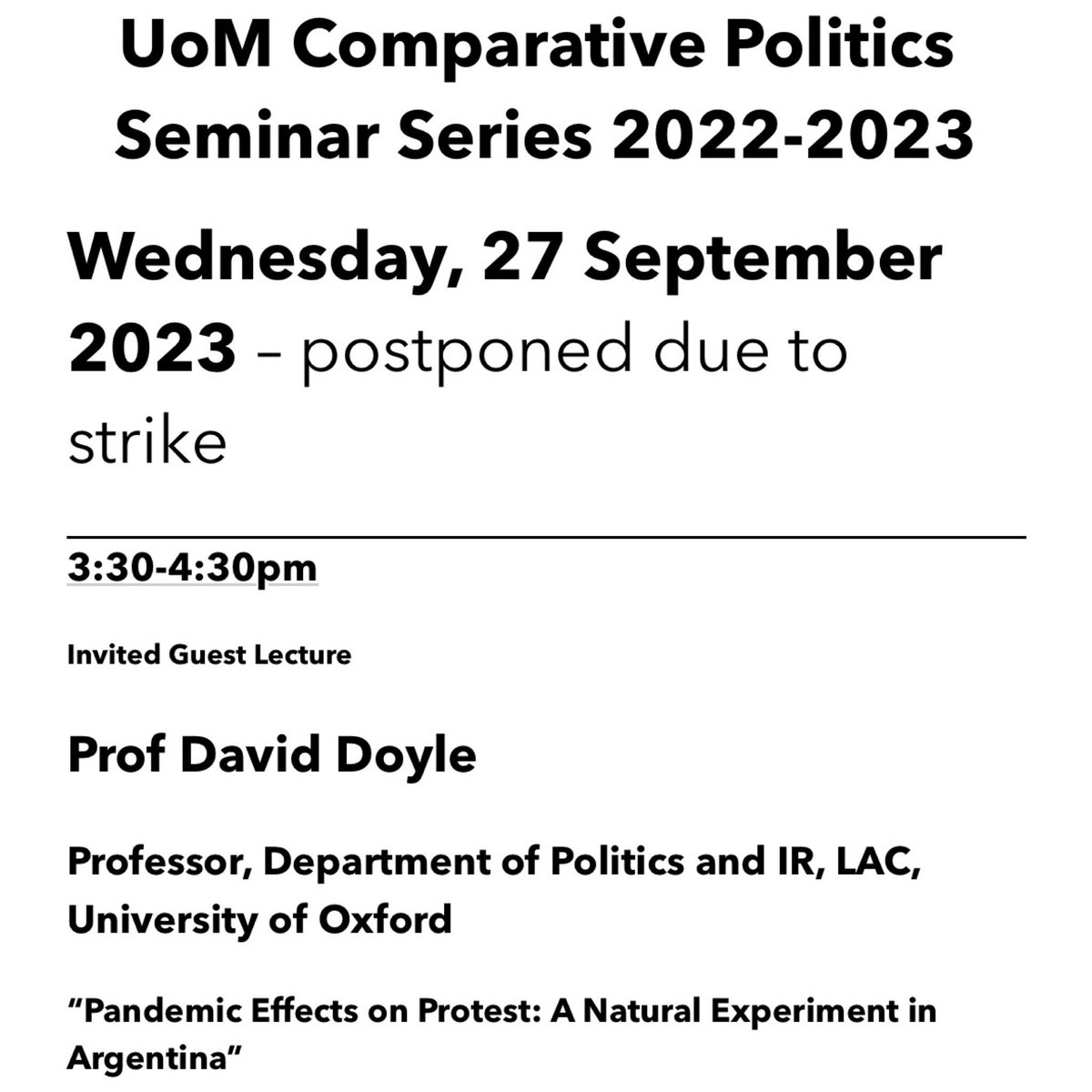 Comparative Politics Research Cluster UoM Politics tweet media