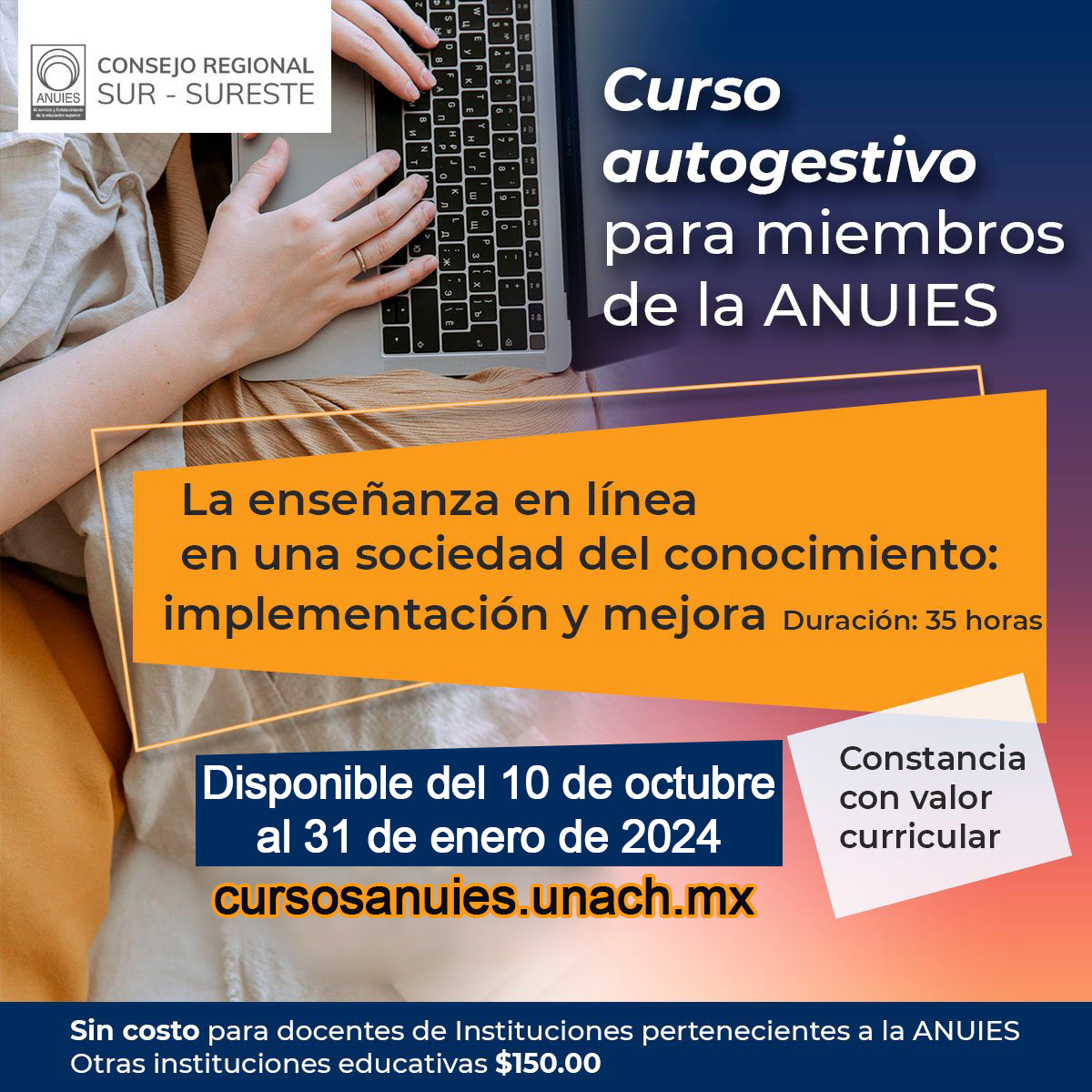 Si perteneces a nuestra #ComunidadUNACH podrás ingresar sin costo.
Al finalizar podrás obtener tu constancia con valor curricular.
Ingresa a cursosanuies.unach.mx/login/
#ActitudUNACH
#moocunach