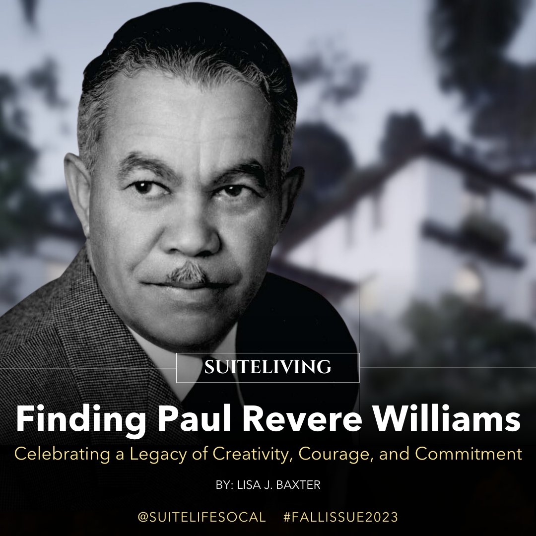 suitelifesocal's tweet image. ✨ #InThisIssue ✨ 

Finding Paul Revere Williams: 
Celebrating A Legacy of Creativity, Courage, and Commitment

By: Lisa J. Baxter @theoneljb

Visit suitelifesocal.com

TICKETS: 
thepaulrwilliamscollection.com

#FallIssue #SuiteLiving #PaulRWilliamsLegacy #BlackArchitects