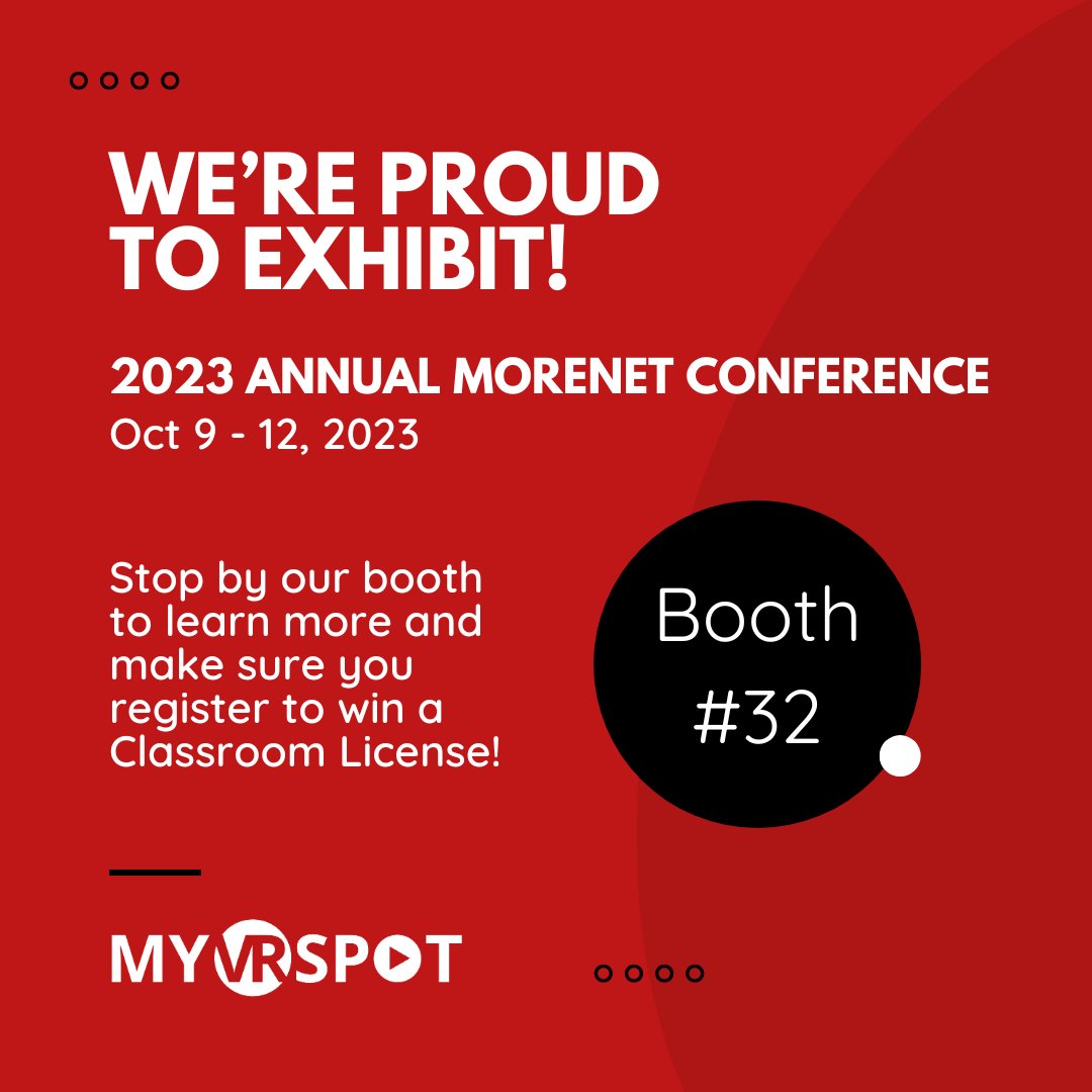 MyVideoSpot's tweet photo. π Ignite curiosity, inspire creativity! Join us at #MOREnet2023 to experience the educational breakthroughs powered by @MyVRSpot! πβ¨
#MyVRSpot #K12 #Education #ContentCreation #ContentEditing #EdTechChat #EdTech #ClassroomResource #Classroom #Teachers #Giveaway @MOREbyMOREnet https://t.co/VVRRQWWork