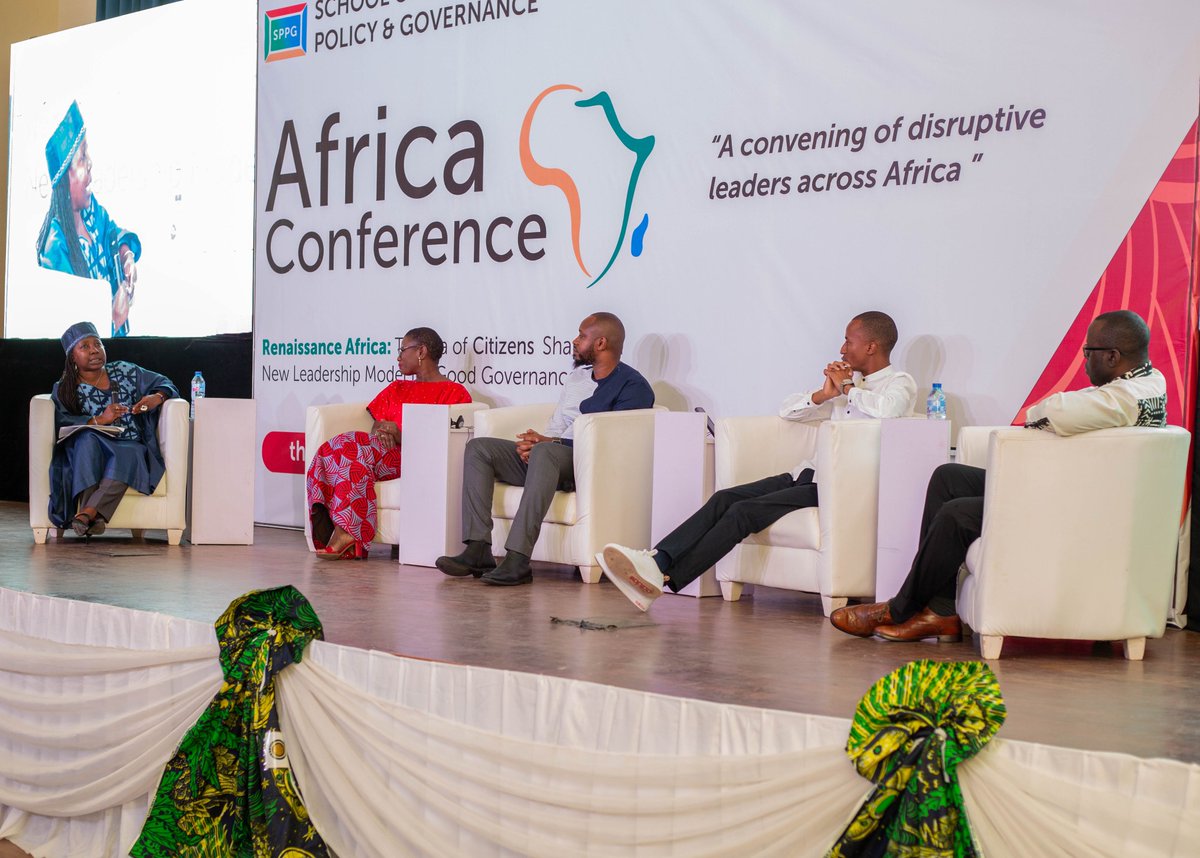 TheSPPG's tweet photo. Highlight from #SPPGAfricaConference Day 1:
 
A panel conversation with the topic: Showcasing Models of New Political Leadership In Africa', showcased the importance of values-driven political leaders on the continent. 

The fiery conversation was moderated by Kah Walla @KahWalla , who is a Cameroonian political activist and CEO- @Strategies_   .

 It featured disruptive African leaders like Boniface Mwangi @bonifacemwangi - Kenyan photojournalist and politician, 
Gift Ostallos Siziba @Cde_Ostallos - National deputy spokesperson, Zimbabwe,
Yvonne Aki-Sawyerr OBE @yakisawyerr - the Mayor-Elect of Freetown, 
and Franck Essi @Franck_Essi - Co-leader, Stand Up For Cameroon.

#AfricaConference2023
