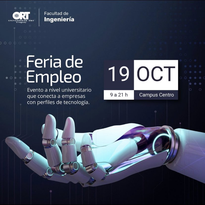 Quanam (@quanamcorp) on Twitter photo ¡LOS ESPERAMOS - FERIA DE EMPLEO <a href="/UniversidadORT/">Universidad ORT Uruguay</a>!
🤖 Este año, el enfoque se centra en presentar nuestro trabajo en el campo de la Inteligencia Artificial.
📍Stand 16 de la Facultad de Ingeniería de ORT
⏰de 9 a 21 h 👇🏼 ¡LOS ESPERAMOS - FERIA DE EMPLEO <a href="/UniversidadORT/">Universidad ORT Uruguay</a>!
🤖 Este año, el enfoque se centra en presentar nuestro trabajo en el campo de la Inteligencia Artificial.
📍Stand 16 de la Facultad de Ingeniería de ORT
⏰de 9 a 21 h 👇🏼