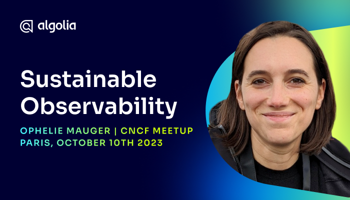 Algolia (@algolia) on Twitter photo 🌱 Join us in Algolia's Paris office for an eco-focused event! 🌍
🌿🔍 Feat <a href="/OphelieMauger/">Ophélie Mauger</a> talking Sustainable Observability & <a href="/ManoMano_Tech/">ManoMano_Tech</a> sharing insights on eco-friendly clouds.
Interested? RSVP now! 🔗
meetup.com/cloud-native-c…
#CNCFMeetup #Sustainability #TechForGood 🌱 Join us in Algolia's Paris office for an eco-focused event! 🌍
🌿🔍 Feat <a href="/OphelieMauger/">Ophélie Mauger</a> talking Sustainable Observability & <a href="/ManoMano_Tech/">ManoMano_Tech</a> sharing insights on eco-friendly clouds.
Interested? RSVP now! 🔗
meetup.com/cloud-native-c…
#CNCFMeetup #Sustainability #TechForGood