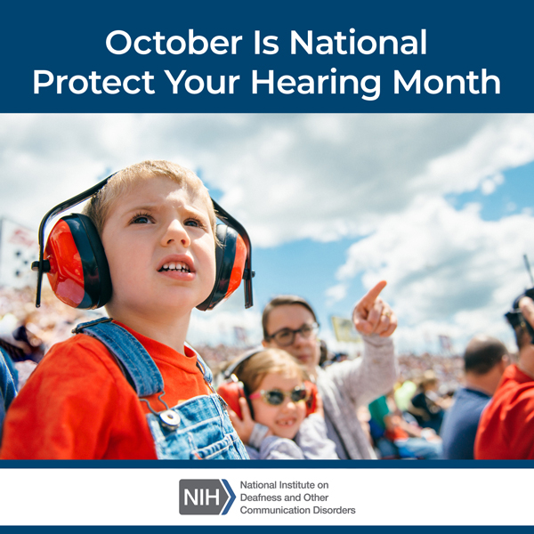 October is National Protect Your Hearing Month! Join NIDCD &amp; Noisy Planet in spreading the word about hearing protection. Explore our free, shareable resources on why, when, &amp; how to prevent hearing loss from noise: go.nih.gov/XUJC5gE #NPYHM