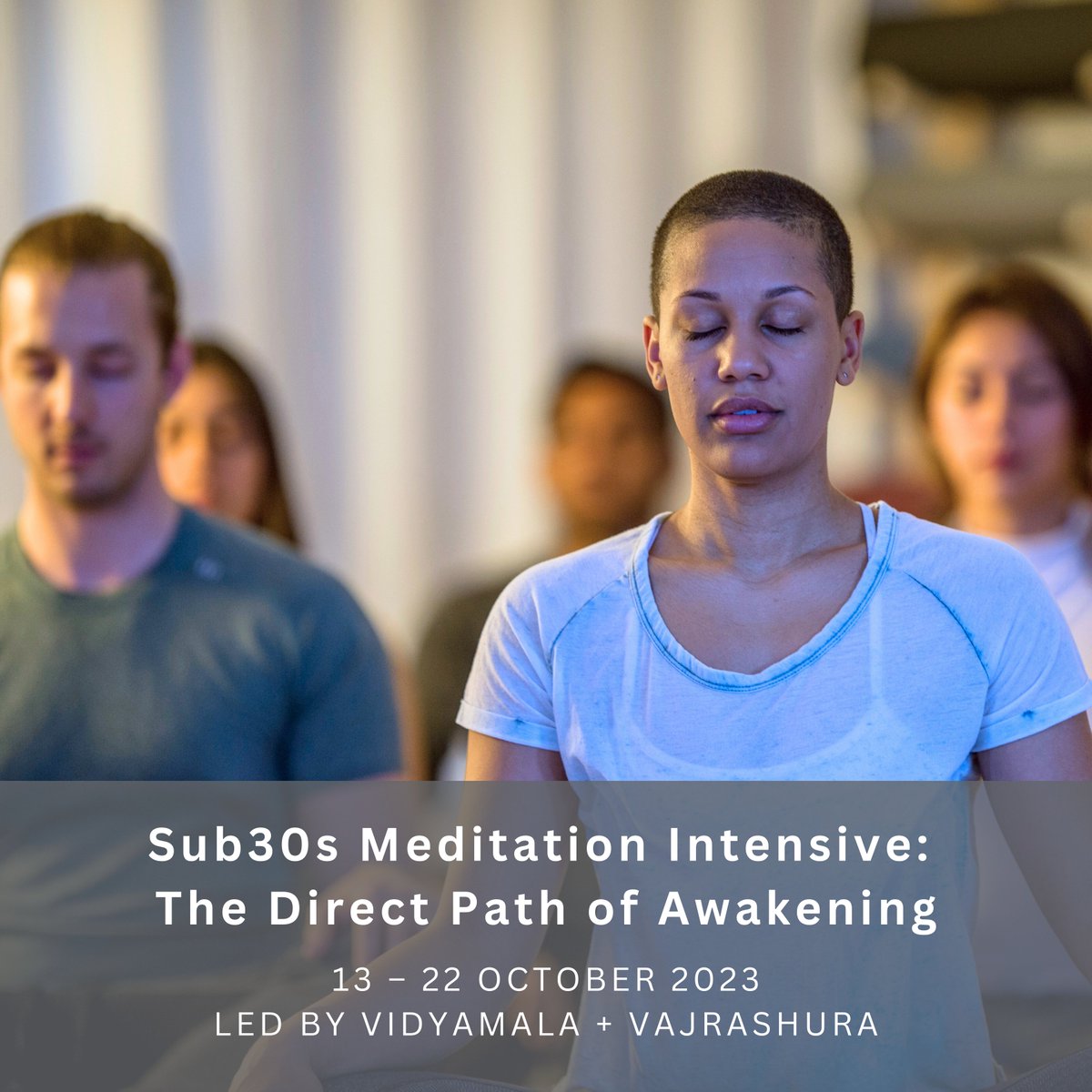 On Oct 13 at Adhisthana, I’ll be co-leading the Sub30s Intensive meditation retreat with @vajrashura It's a chance to get away from the noise and complexity of modern life and deepen your experience of yourself and of the world around you. To book: adhisthana.org/retreat-calend…