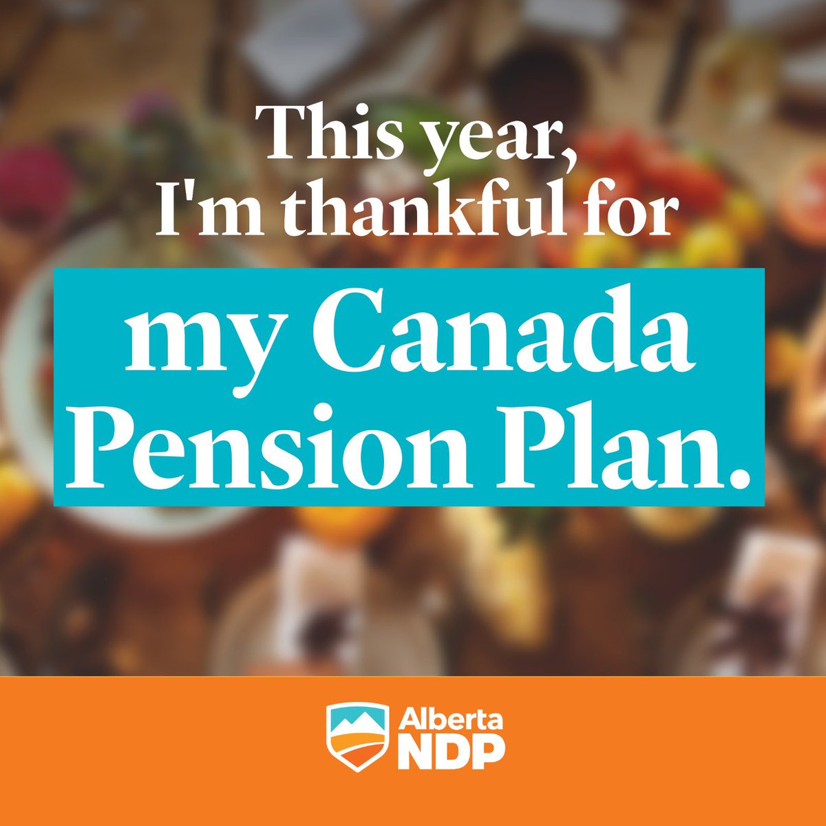 PeggyBevClare's tweet photo. This Thanksgiving Monday I’m grateful, like the majority of Albertans, for my CPP. If you have 2 minutes you can fill out a real survey and make your opinion heard 👇🏻
https://t.co/7AMdXwiR5k
#NoAPP #ABPoli #ableg #handsoffmyCPP https://t.co/bWHuJLY5Uu