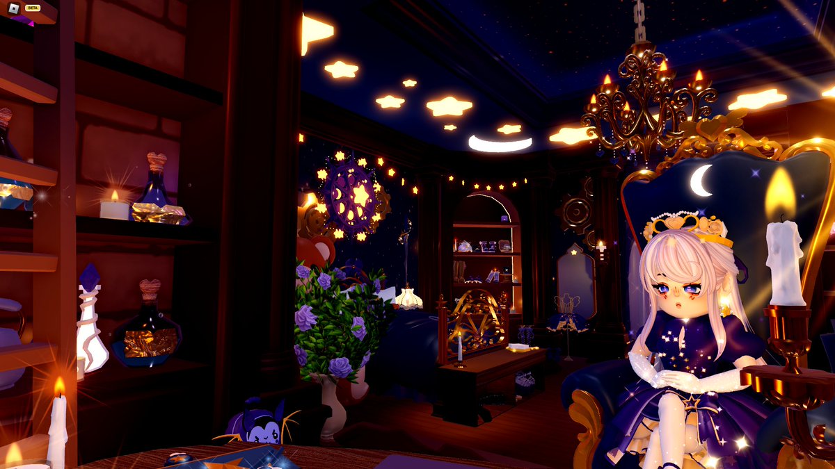 rozeshi's tweet photo. finished my astronomy themed dorm! kind of based on the witching hour halo

this cost my my soul.

#royalehigh #royalehighdorms #royalehighconcept #royalehighart #royalloween https://t.co/I6gTOqlvmR