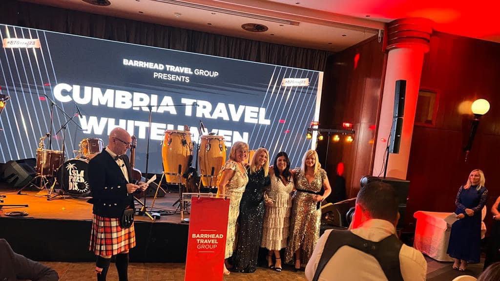 CumbriaT's tweet photo. 🎉🎉 THANKYOU FOR YOUR SUPPORT 🎉🎉
Our Directors Trish &amp; Leanne were absolutely delighted to pick up The Growth Award last week at The Barrhead Travel Group Conference in Majorca on behalf of our Whitehaven Team. @CumbriaT @BarrheadTravel https://t.co/Y2oiXWiMVB