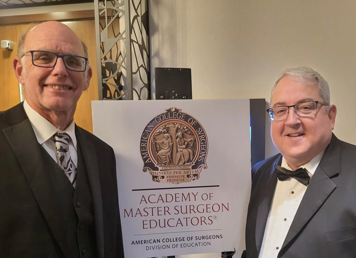 Congratulations to our Drs Daniel Jones and David Livingston on being inducted into @AmCollSurgeons Academy of Master Surgeon Educators. Celebrating our mentors, sponsors, fellows, residents and medical students. Thank you!