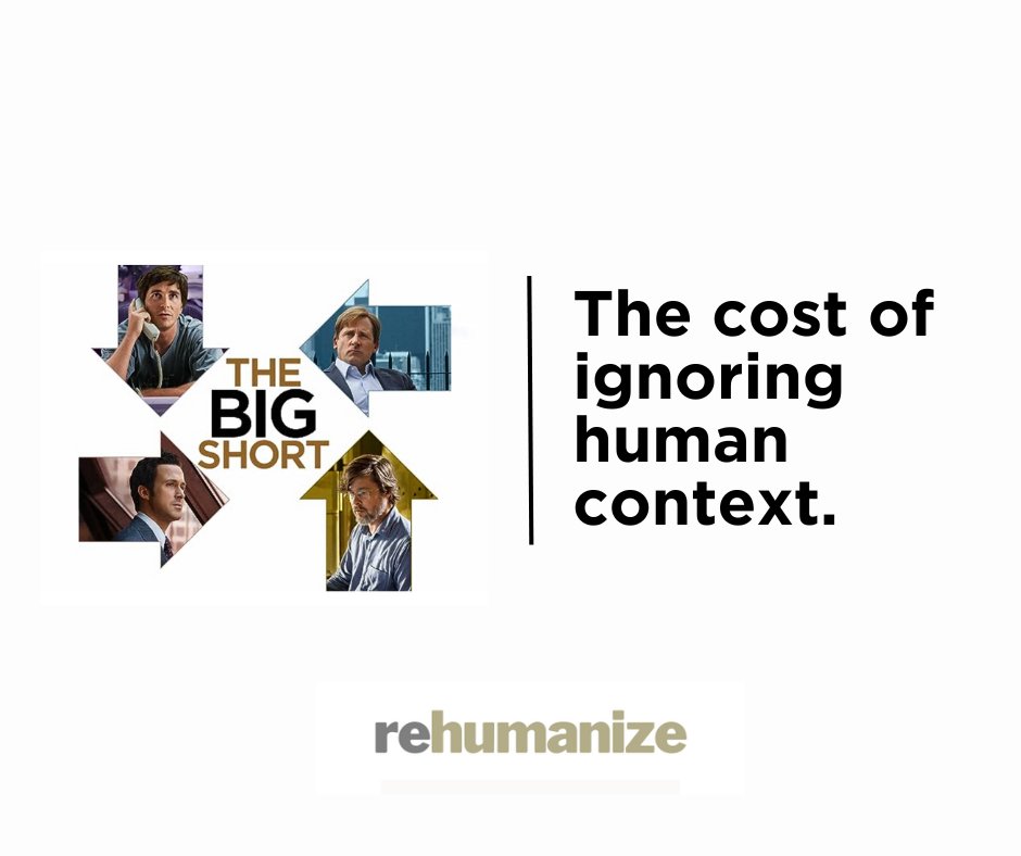 LetsRehumanize's tweet image. What marketers can learn from "The Big Short" — It's more than a story about the '07 mortgage crisis, it’s about the peril of not understanding the human context behind data.   Read why at rehumanizebrands.com

#human #empathy #growthmindset #Marketing