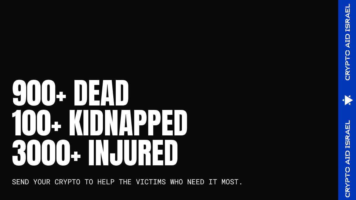 Thousands of Israeli lives have been destroyed by Hamas 💔

Israel WILL prevail 💪, but we need your help!

Send your crypto to help the victims who need it most.
Crypto unites with Israel 🇮🇱
cryptoaidisrael.com
#CryptoAidIsrael