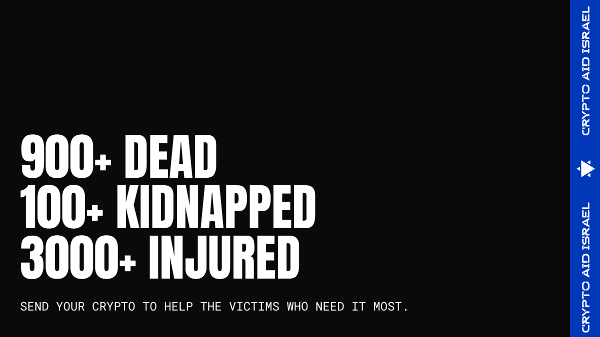 Thousands of Israeli lives have been destroyed by Hamas 💔 Israel WILL prevail 💪, but we need your help! Send your crypto to help the victims who need it most. Crypto unites with Israel 🇮🇱 cryptoaidisrael.com #CryptoAidIsrael