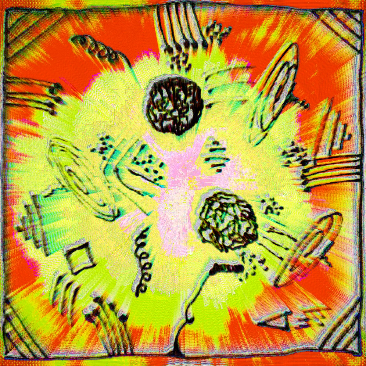 Artwork of the Day <a href="/KreatePlatform/">Kreate - Web3 Art Community ❤️‍🔥</a>
"9_ink_code_tober__BOUNCE" by <a href="/RanggaPurAji/">Rangga Purnama Aji</a>

This abstract masterpiece seamlessly blends vibrant colors and artistic ingenuity through a unique combination of manual drawing and digital color modulation via the Hydra library. Rangga Purnama Aji,