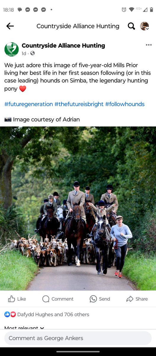 Countryside Alliance, encouraging child grooming. Hunters groom their own children into animal abuse. Fox nonces. 
Come at me. 
#tallyho #hunting  #childgrooming  #nonce  #kickon  #equestrian  #liars  #trailhuntlies  #followhounds  #criminals #enforcethelaw
