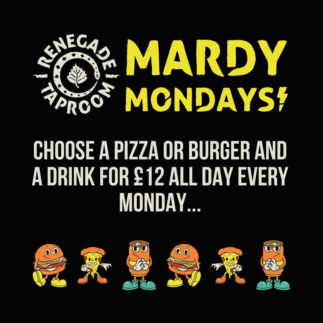 Every Monday 🍕 🍔 🍺 

#berkshire
#westberkshire
#pizza
#burger
#beer