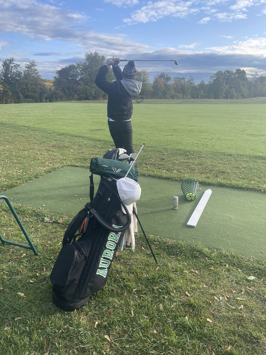 46 degrees and getting warmed up!  Wishing Max Devins birdies and fairways at the State District Tournament!