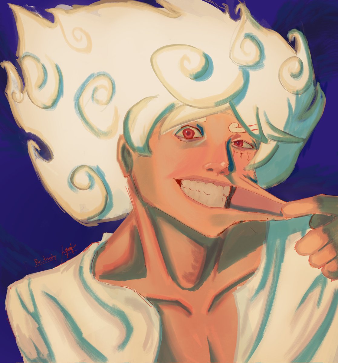 Ric_tricity's tweet photo. Gear 5 Luffy illustration
#onepiece #OPプラス #luffy #digitalart https://t.co/HiKFvWZzRd
