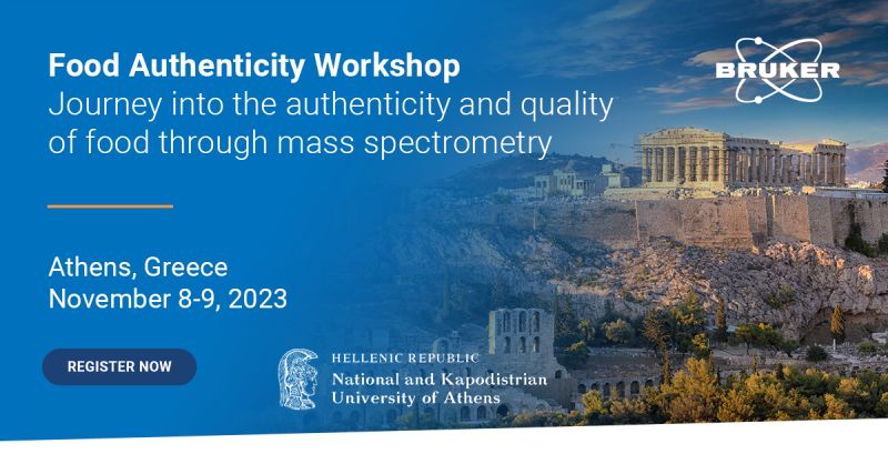 Sign up now to participate in Bruker/UOA #foodsecurity 2-day workshop Nov 8-9. #MassSpec is revolutionizing food adulterant testing. Explore novel #foodsafety methods. Gain insights from global #foodscience experts. Spaces Limited: Register Now. shorturl.at/iA048