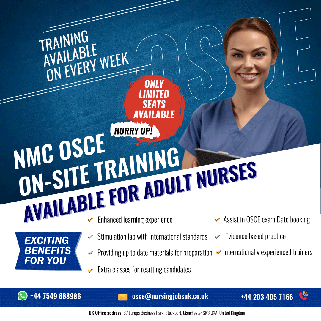 nursingjobsuk1's tweet photo. Please click on the below link for OSCE training registrationπ
https://t.co/O0SwMsMWj4
π§ osce@nursingjobsuk.co.uk
π +44 203 405 7166
Whatsapp - +44 754 988 8986
#OSCE #OSCEtraining #nursingjobsuk #nurses #nmc #CBT #training #nursing #uk #uknurses #ukjobs https://t.co/t6SOZx945P