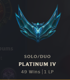 BundifStreams's tweet photo. I hate to break it to you all but if I can make it to plat, it just means that it's the new gold. Nothing has changed pepehands https://t.co/ao6jsss8SO
