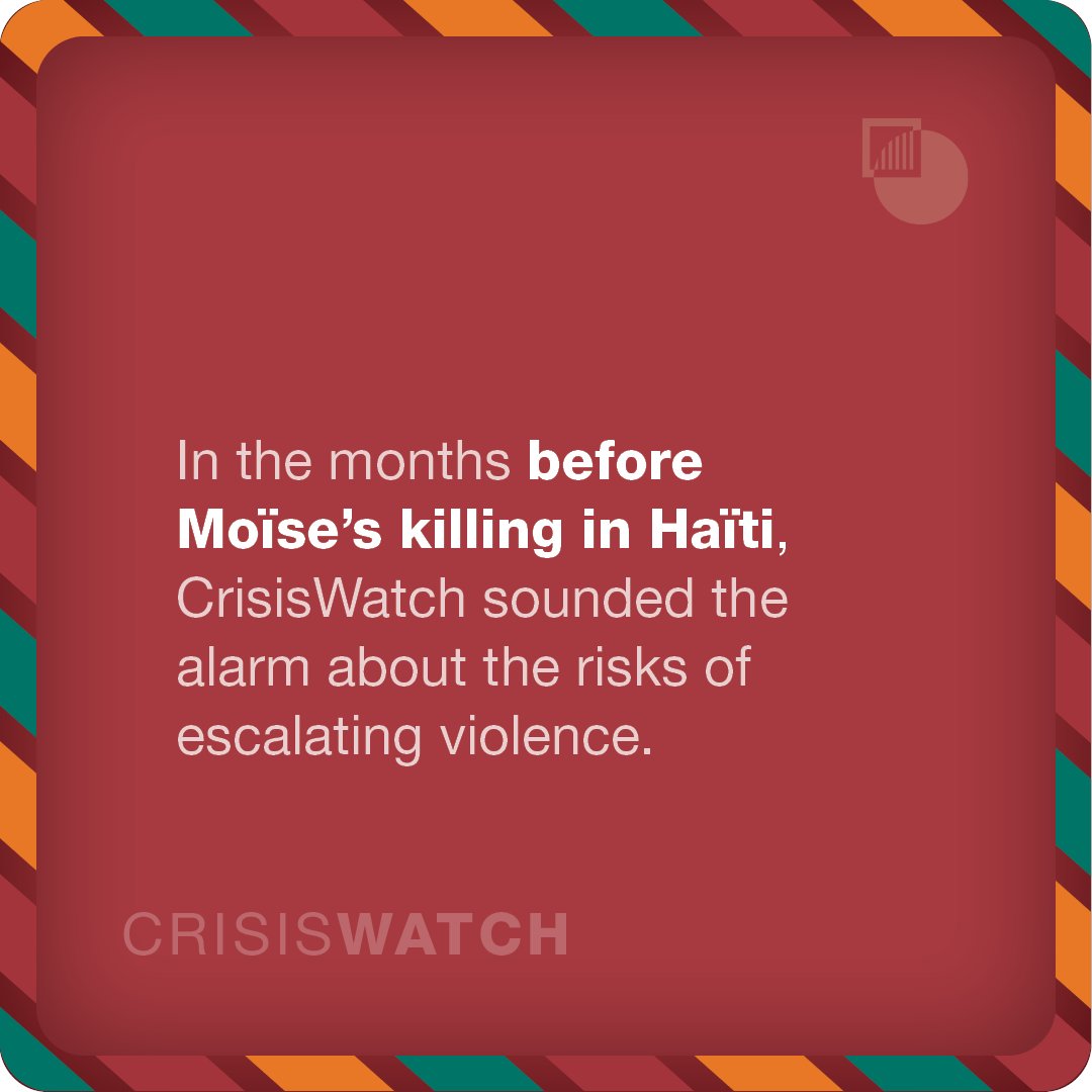 Twenty years ago, the first edition of our monthly global conflict tracker, #CrisisWatch, was published.

Designed as an early warning tool to better understand and respond to conflict trends, CrisisWatch played a crucial role in chronicling Haïti’s descent into chaos.
