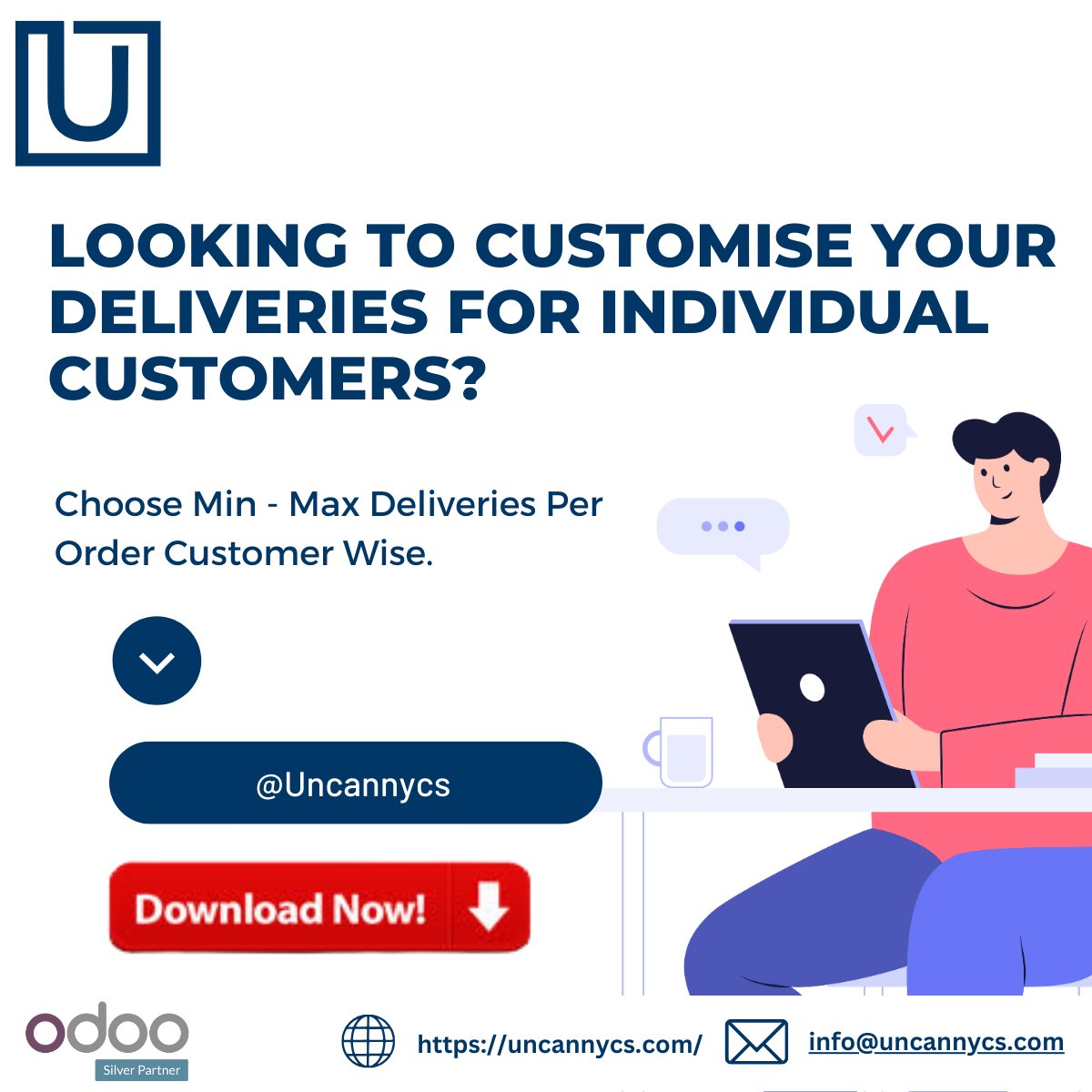 uncannycs's tweet photo. We at Uncanny ensure that you have overall control over your orders. That is why we have come up with our module, Min - Max Deliveries Per Order Customer Wise. 

https://t.co/CZqDa4ycNb

#Uncannycs #Odoo #odooapps #odooappstore #odoomodule #customer #delivery #minmaxdelivery https://t.co/UpVko0ylIv