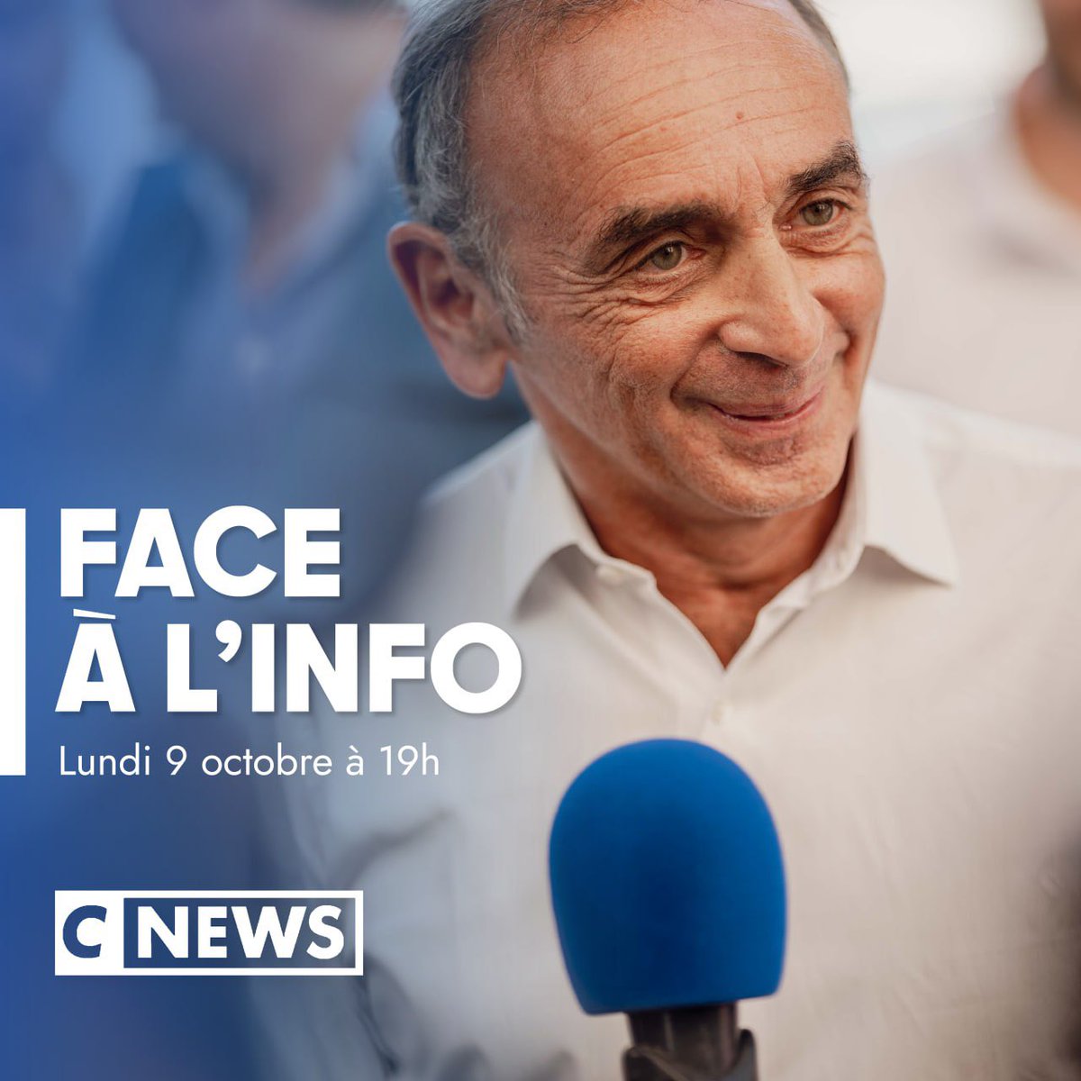 ZemmourEric's tweet photo. 📺 À tout à l’heure, 19h sur CNEWS ! 

#facealinfo https://t.co/ABbkCYLnTg