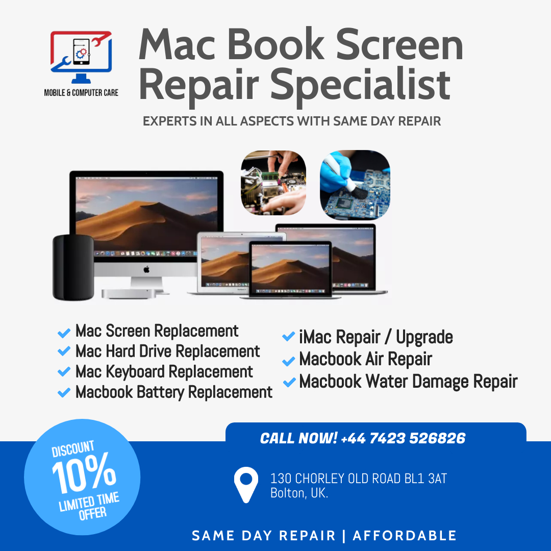 Our expert #technicians specialize in #MacBook #Screen_Repairs, restoring your device to its #pristine clarity. Fast, #reliable, & Same day repair #service. Get your Mac Book back to #perfection today! 

#MacBookRepair #ScreenFix #MacBookScreenRepair #FixMyMacBook #BrokenScreen