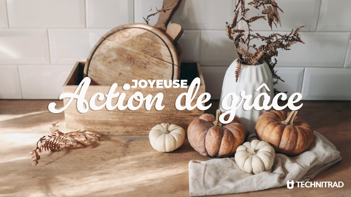 technitrad's tweet photo. 🦃🍂Joyeuse Action de grâce de la part de toute l’équipe de Technitrad! 🍁Nous vous sommes très reconnaissants de la confiance et du soutien que vous nous accordez. Soulignons une autre belle année de croissance, de gratitude et de retour à notre formidable communauté. https://t.co/sU6ldnLUkr