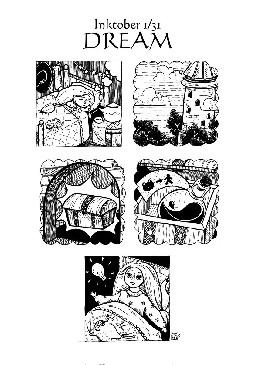 _myblacktea_'s tweet photo. Насправді я теж малюю #inktober2023 . Цього разу у форматі невеличких стріпів.

#inktober #inktober2023day1 #inktober2023dream #украрт https://t.co/uUrZFBjtEu