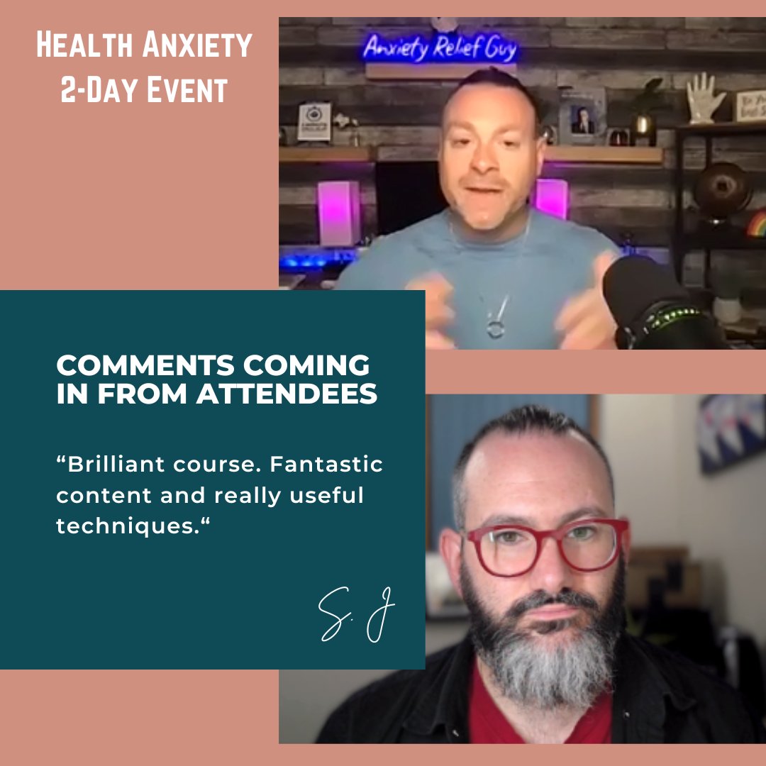 So rewarding running a 2-day Health Anxiety Event at the weekend with Dan Candell. This was specifically for people who are struggling with this issue... and are fed up of being told to "just think positive". The feedback has been awesome.

#anxiety #healthanxiety #mentalhealth