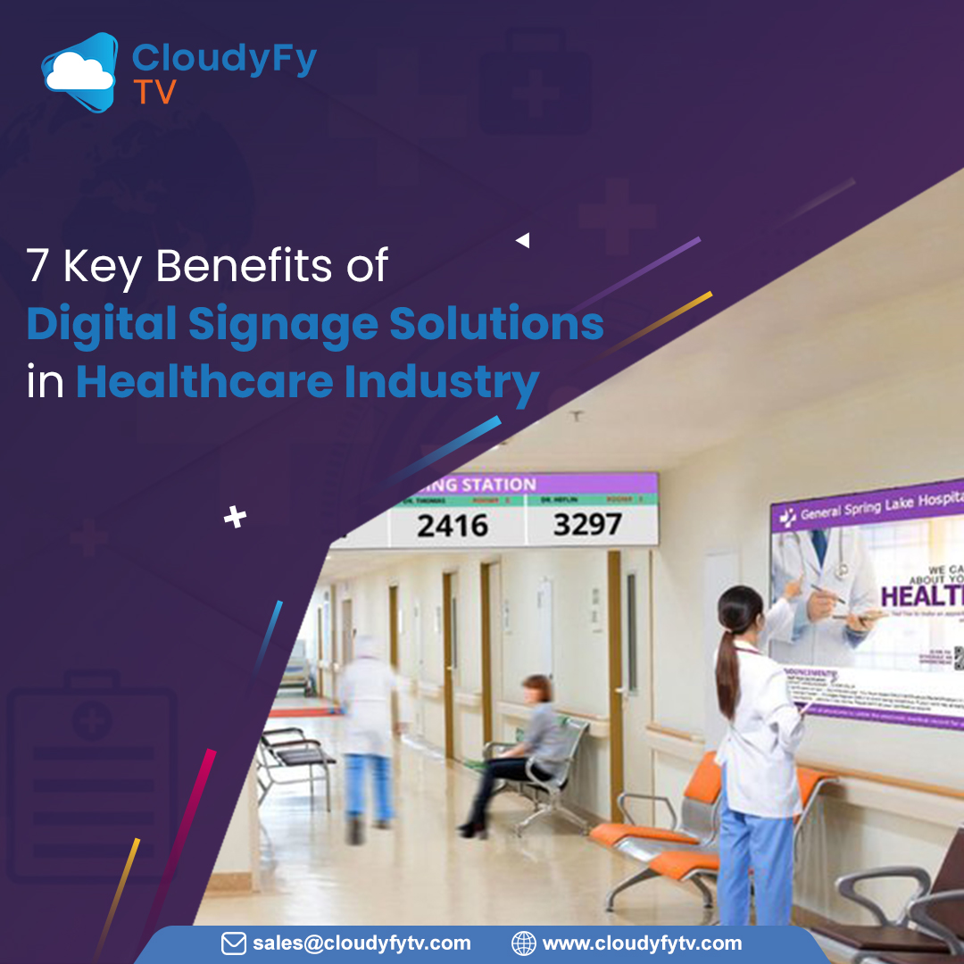 CloudyFy_TV's tweet photo. In healthcare, #DigitalSignage Solutions are becoming essential. They are enhancing patient experiences, streamlining communication, and revolutionizing the industry.
For More Info: https://t.co/J3aW27osLr
#smartdigitalsignage #digitaltv #technology #healthcareindustry https://t.co/ZSv3kORXEn