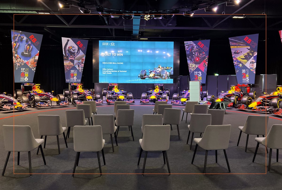FuturingEvents's tweet image. During #UCXEurope 2023 in London, we had the pleasure to organize an exclusive event for our customer. Formula 1 lovers were mesmerized by this immersive experience surrounded by championship-winning race cars and iconic pieces of F1 racing heritage: a truly memorable occasion.