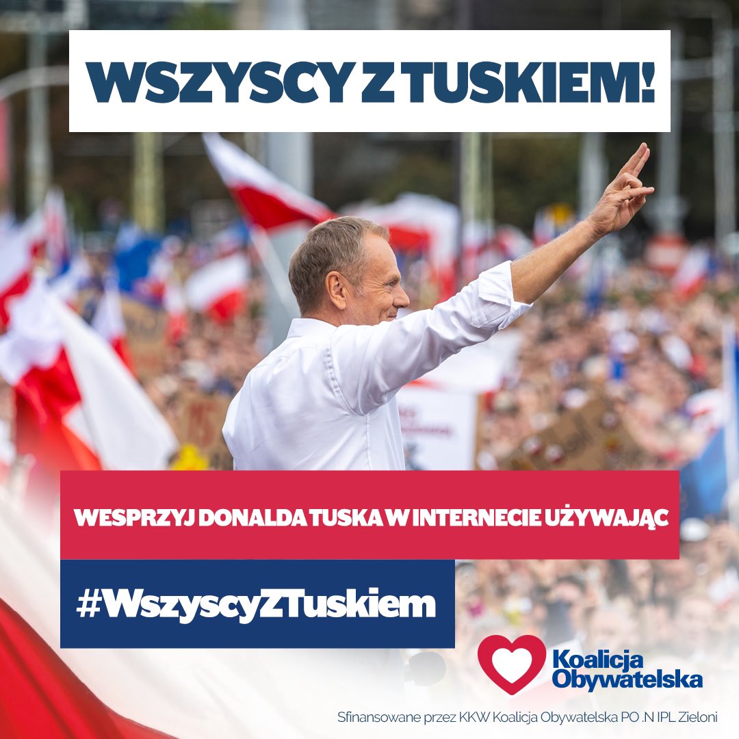 Nie możesz być z nami pod studiem w Warszawie? Wesprzyj nas w internecie! #WszyscyZTuskiem 🤍❤️
Podajcie dalej 🔁