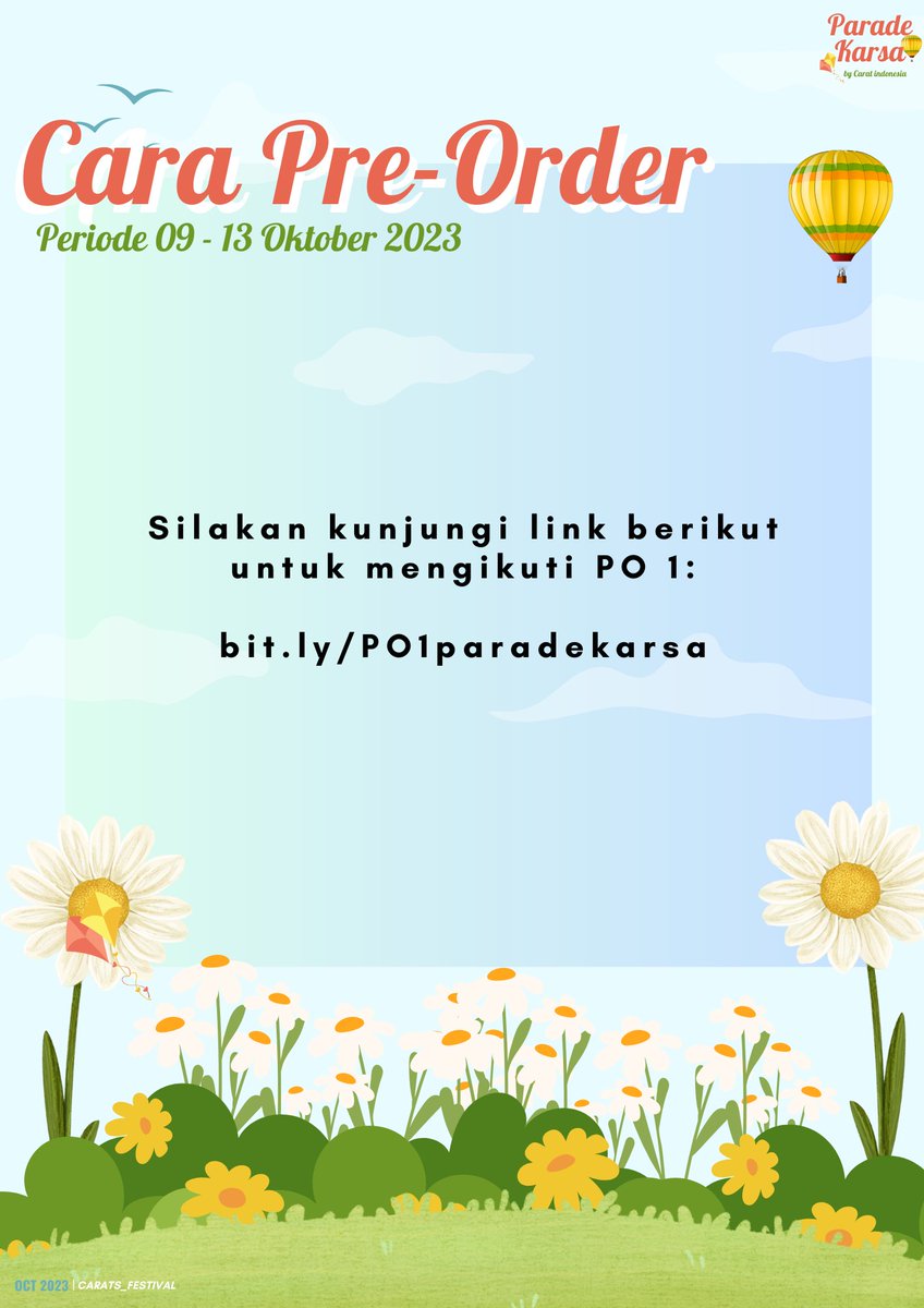 CARATS_Festival's tweet photo. PARADE KARSA ─

─ Pre order 1 open!! Pastikan kalian berpartisipasi, membaca dan berdonasi sekaligus untuk dukung kesayangan
PO1 :https://t.co/E33Yc6WJKq

Lihat author kesayang kamu disini 👇
BxB :https://t.co/dsP2HRS9sT
BXG :https://t.co/858d3AlSlW https://t.co/C0PUQEPYaO