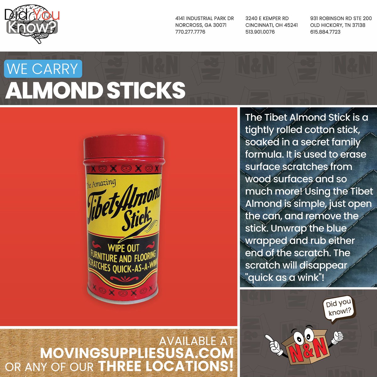 NNMovingSupply's tweet photo. Did you know about our Almond Sticks? https://t.co/toAHYl4bqd