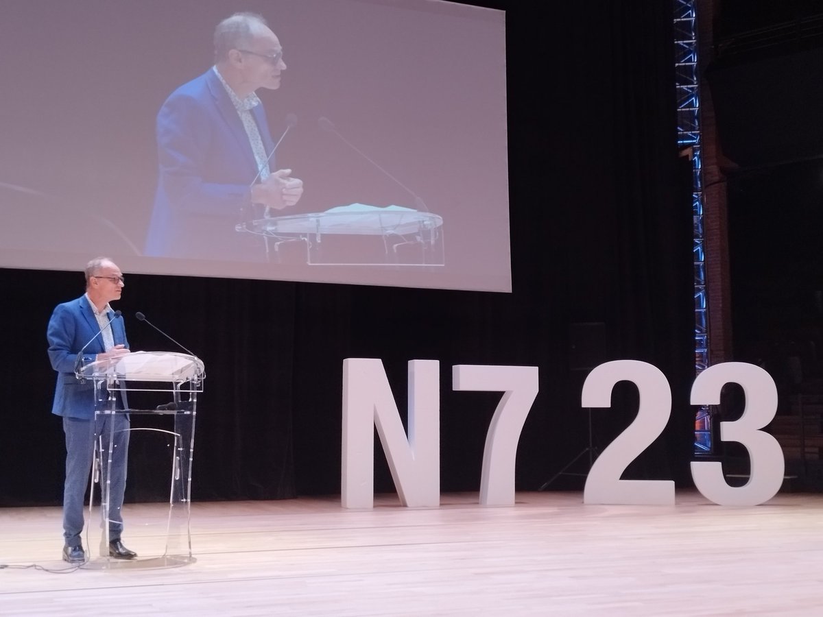 XuerebCatherine's tweet photo. "Le pessimisme est d'humeur ; l'optimisme est de volonté" disait le philosophe Alain. C'était tout le sens de mon message vidéo aux étudiants de la promo 2023 de l'@INP_N7 lors de la cérémonie de remise des diplômes. Toutes mes félicitations à eux ! 👏 #RDD23 #Photo7 https://t.co/Xy8thrG6bI