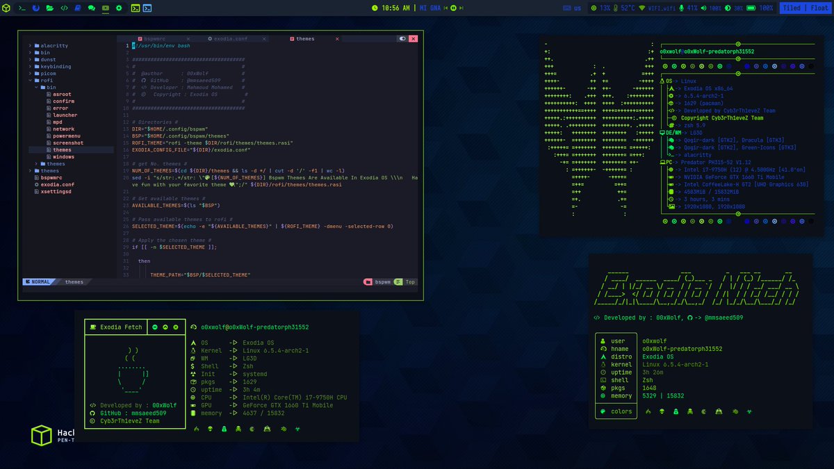 4k4m1m3's tweet photo. 🥳 ¿Te gustan algunos de estos 4 temas de #Linux? Pues te digo que son un total de 20 temas instalados por defecto en #ExodiaOs y en este video los muestro todos https://t.co/z4CYTxwEVD además de como adaptarlo y configurarlos. https://t.co/zFiX4t61Ht