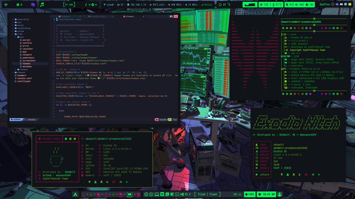 4k4m1m3's tweet photo. 🥳 ¿Te gustan algunos de estos 4 temas de #Linux? Pues te digo que son un total de 20 temas instalados por defecto en #ExodiaOs y en este video los muestro todos https://t.co/z4CYTxwEVD además de como adaptarlo y configurarlos. https://t.co/zFiX4t61Ht